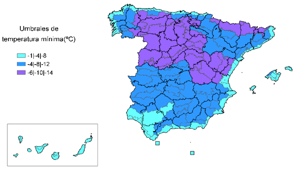 Minimum temperature warning