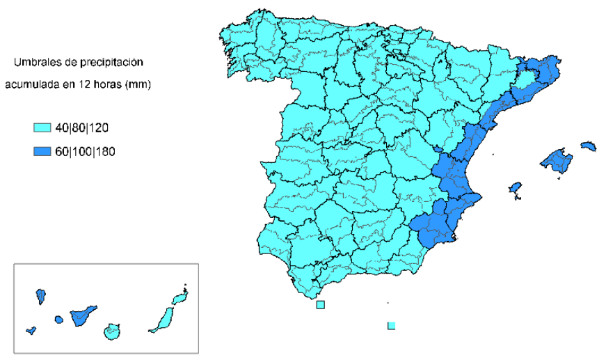 12-hour rain accumulation warning