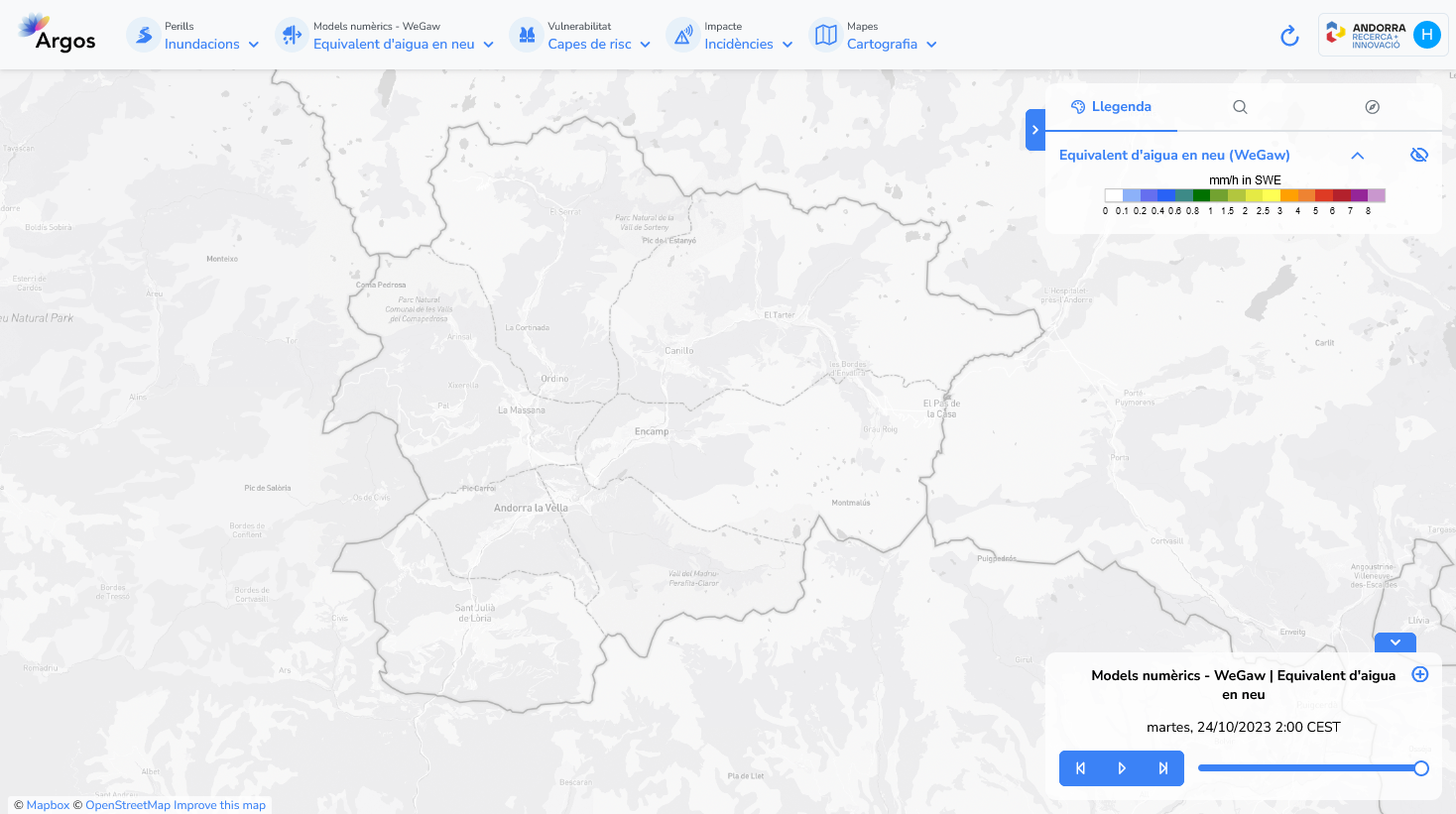 Snow Water Equivalent map